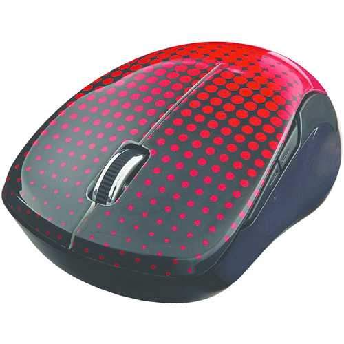 Verbatim Wireless Notebook Multi-trac Blue Led Mouse (dot Pattern; Red) (pack of 1 Ea)