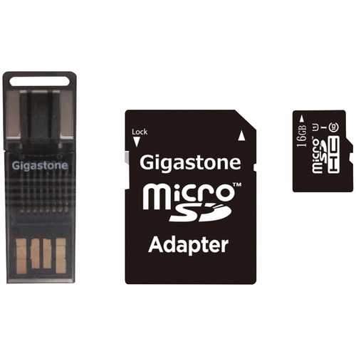 Gigastone Prime Series Microsd Card 4-in-1 Kit (16gb) (pack of 1 Ea)