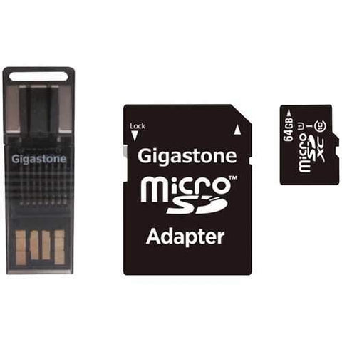 Gigastone Prime Series Microsd Card 4-in-1 Kit (64gb) (pack of 1 Ea)