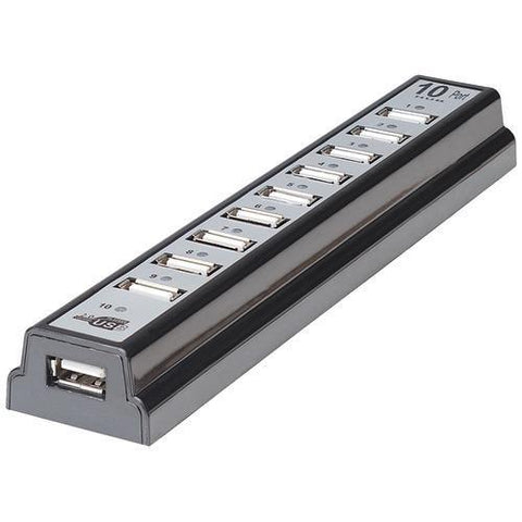 Manhattan 10-port Usb 2.0 Desktop Hub (pack of 1 Ea)