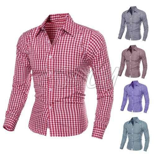 Slim Fit Plaid Shirt