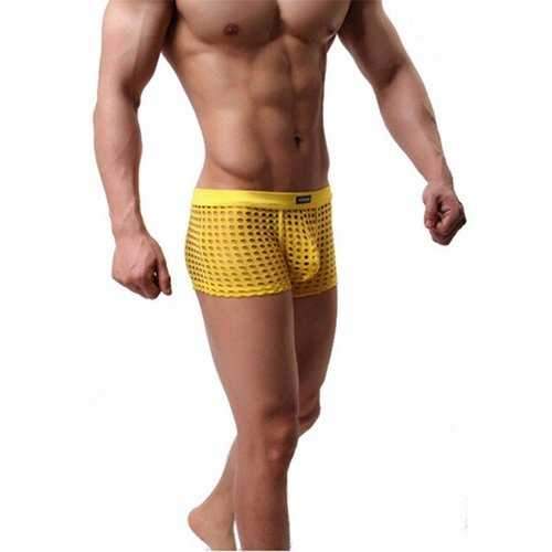 Men's Sexy Perspective Underwear Mens Breathable Boxers Multi-colors Briefs