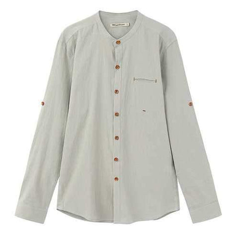 Chest Pocket Cotton Linen Shirts