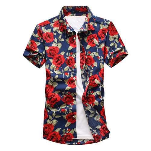 Flowers Printing Hawaiian Shirts