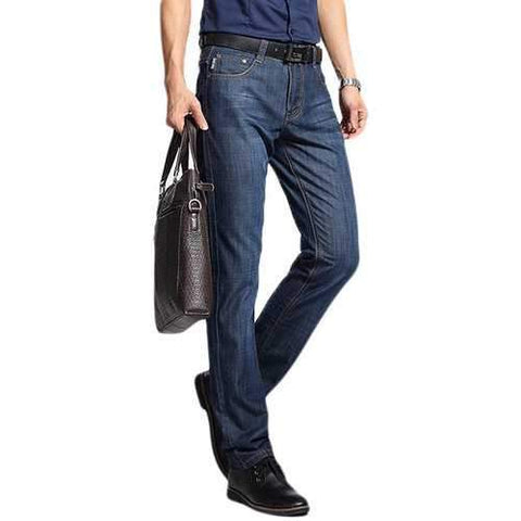 Straight Leg Cotton Breathable Long Jeans