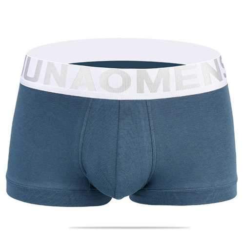 Casual Sexy Soft Breathable Cotton U Convex Boxer Briefs for Men