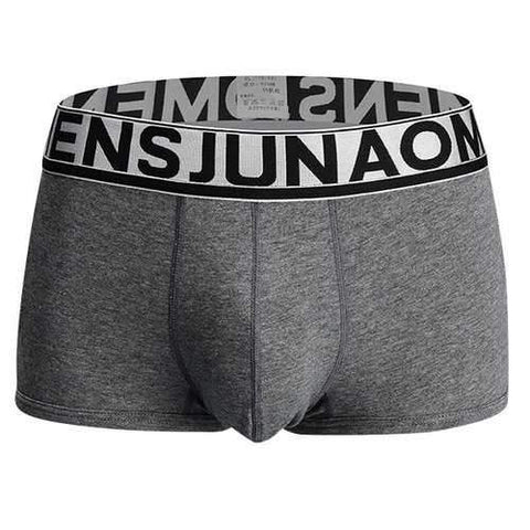 Casual Sexy Soft Breathable Cotton U Convex Widen Waistband Boxer Briefs for Men