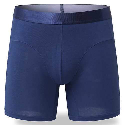 Casual Sport Cotton Breathable Antiwear Long Boxer Briefs for Men