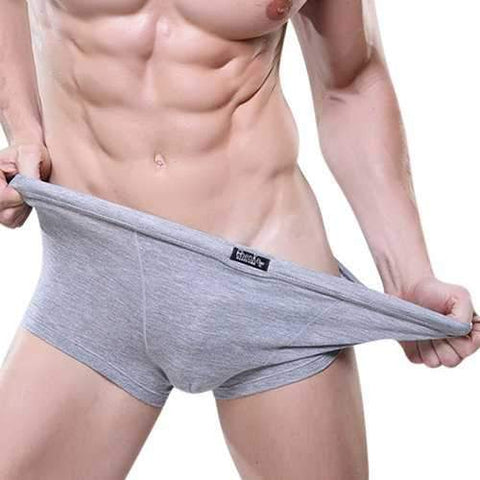 Casual Modal Solid Color Breathable Soft U Convex Boxer Briefs for Men