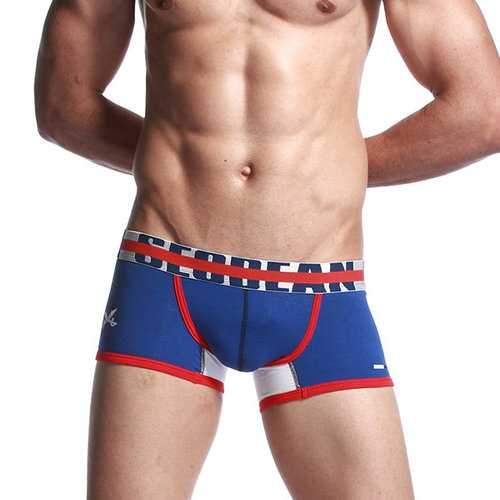 SEOBEAN Sexy Low Waist Casual Printing Boxer Briefs for Men