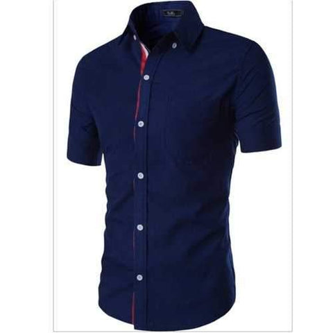 Short Sleeve Patchwork Designer Shirt