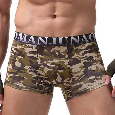 Sexy Casual Camo Printing Modal Breathable Boxer Briefs for Men