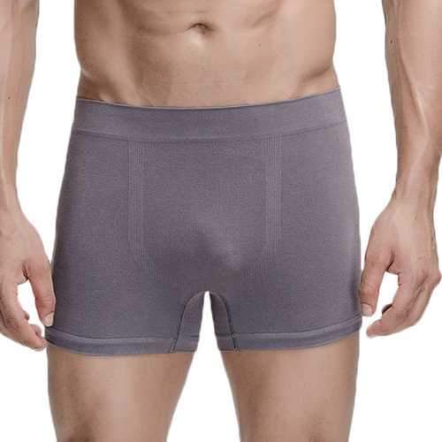 Antibacterial Copper Ion Line Bamboo Fiber Breathable Boxer Briefs for Men