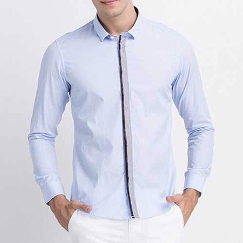 Stylish Stitching Closure Button Up Designer Shirts for Men