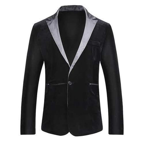 Corduroy Stitching Single Breasted Blazers