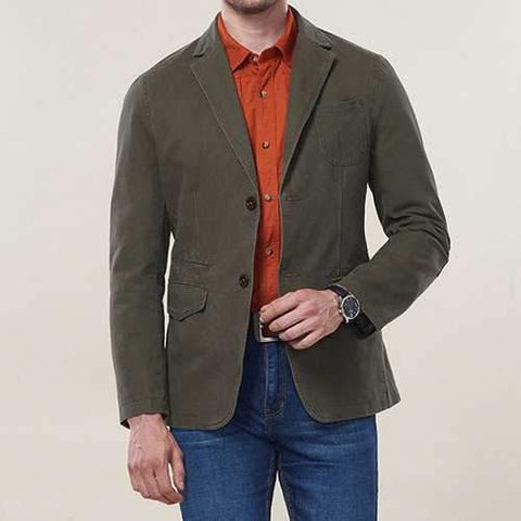 Plus Size Mens Pockets Jackets Blazers