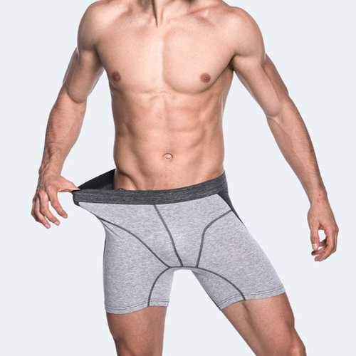 Mens Compression Sports Breathable U Shaped Long Boxers