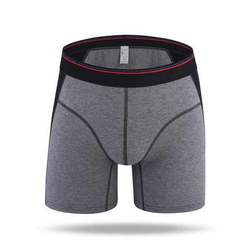 Athletic Patchwork Cotton Long Boxers