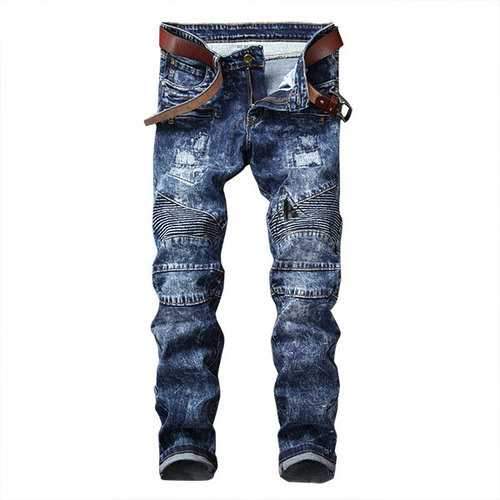 Men Fold Printing Jean