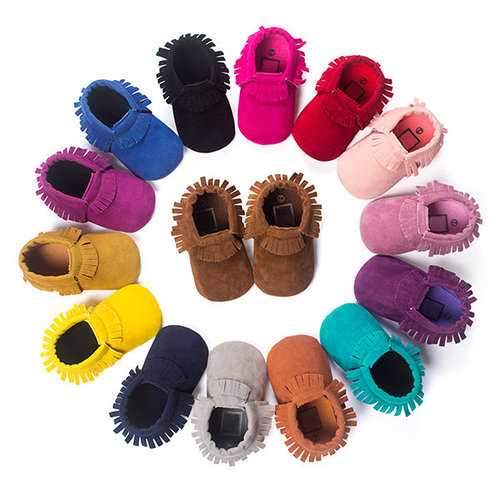 Soft Tassels First Walkers Baby Shoes For 0-24M