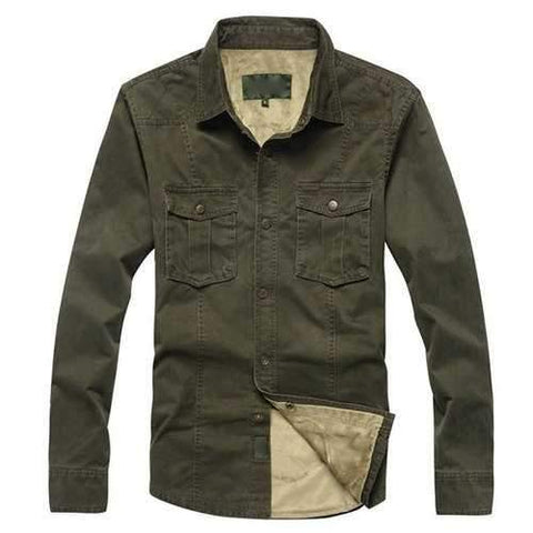 Chest Pockets Millitary Outdoor Shirt