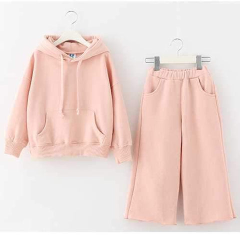 Girls Spring Hoodie + Pants Suit