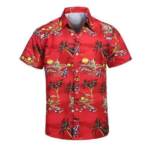 Mens Printing Hawaiian Shirt