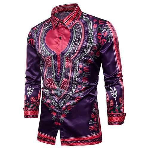 Ethnic Stytle Printing Shirt