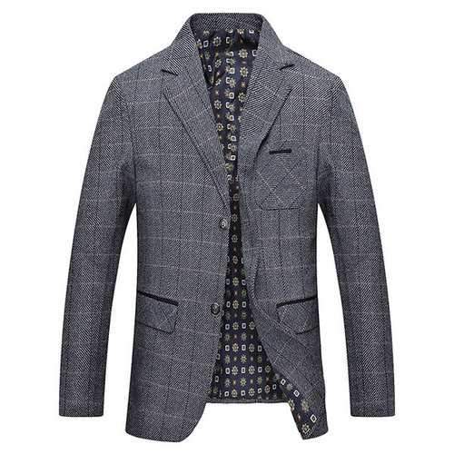 Corduroy Plaids Printing Blazers