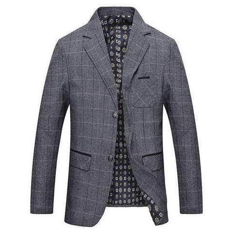 Corduroy Plaids Printing Blazers