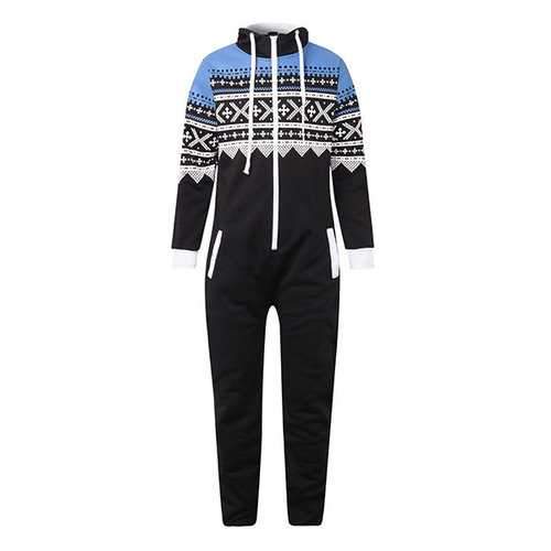 Mens Home Printing Jumpsuit