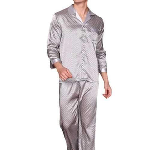 Mens Faux Silk Sleepwear