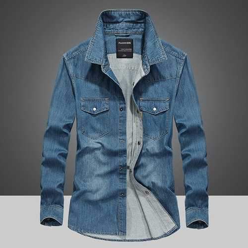 Casual Blue Denim Shirts