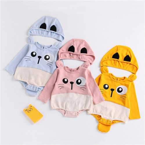 Cat Newborn Baby Girls Boys Animal Rompers