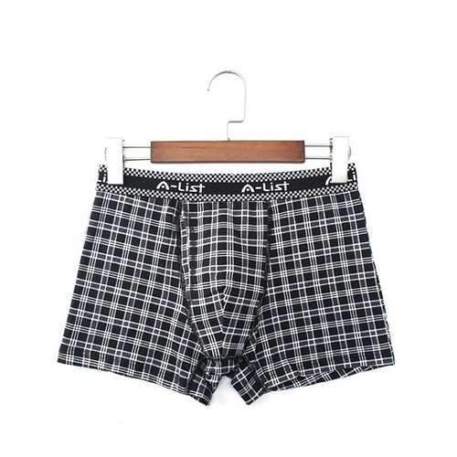 Plaids Printing Loose Boxers