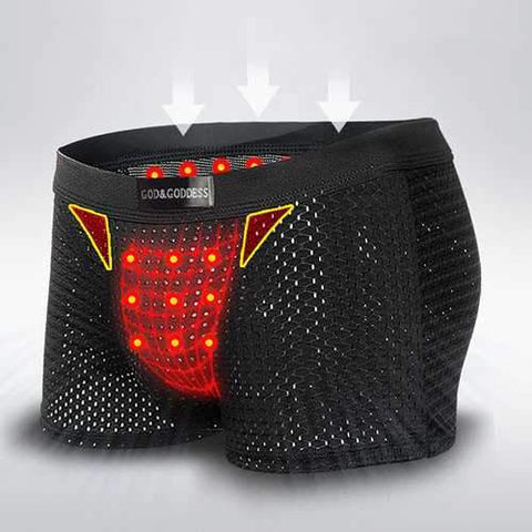 Ice Silk Mesh Magnetotherapy Boxers