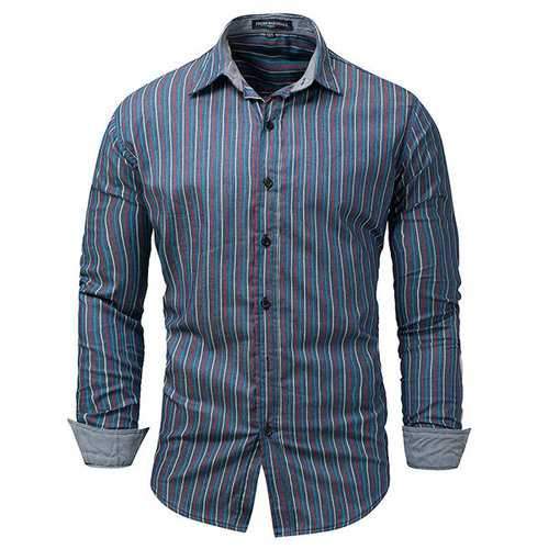 Striped Patchwork Dress Shirts