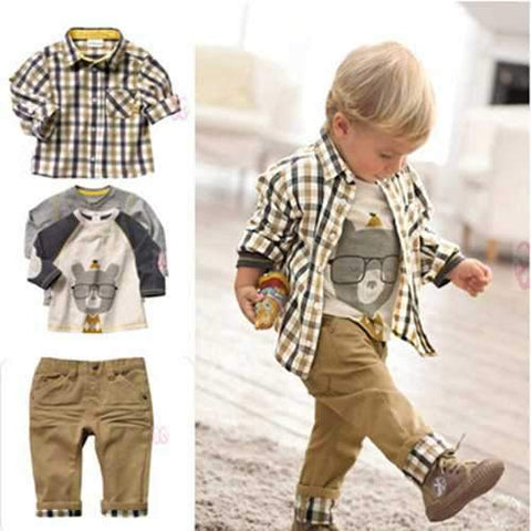 3pcs Printed Boys Clothing Sets