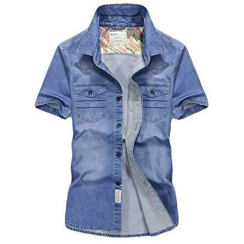 Work Cargo Denim Shirts