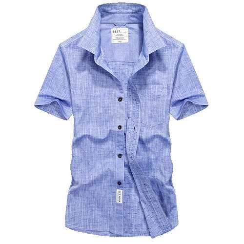 Casual Solid Short Sleeve Shirt