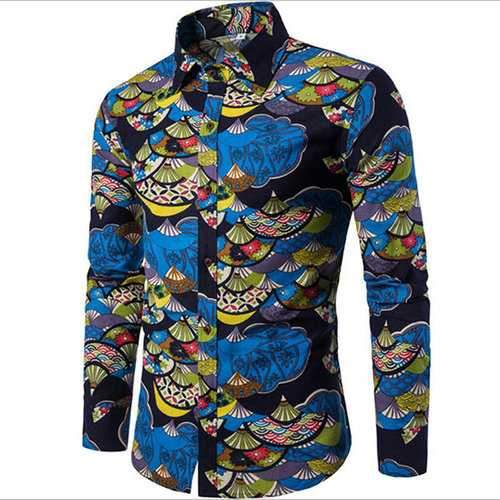 Men Ethnic Printing Shirt