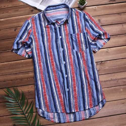 Striped Loose Cotton Shirt