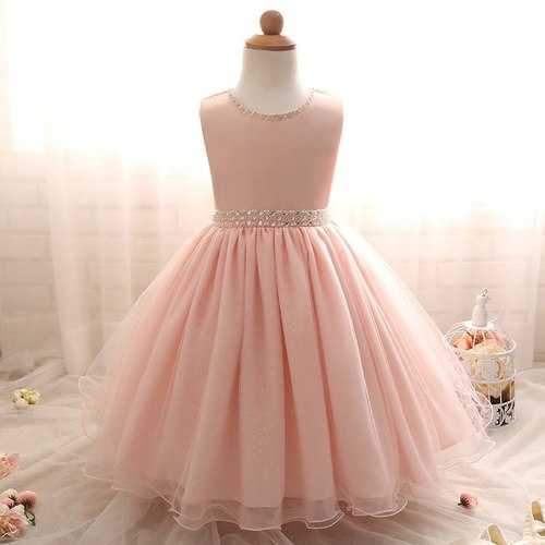 Girls Rhinestones Bridesmaid Dress