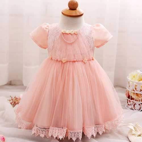 Lace Flower Baby Girl Baptism Dress