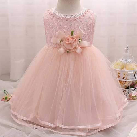 Floral Baby Girl Wedding Pageant Dress