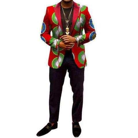 Men African Batik Blazer