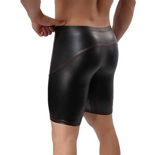 Elastic Leather Boxers