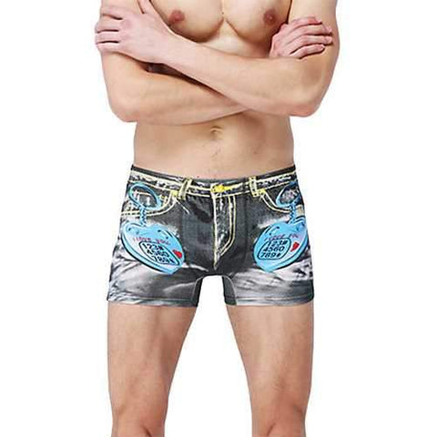 Men Jean Like Printing Underwear