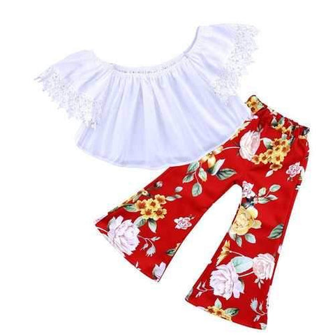 Floral Printed Girls Clothing Set