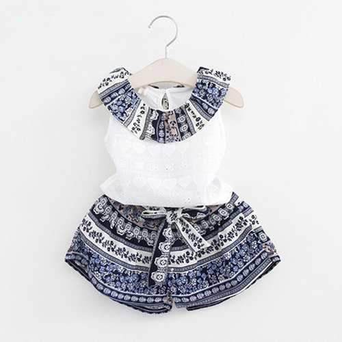 Bohemian Printed Girls Clothing Set